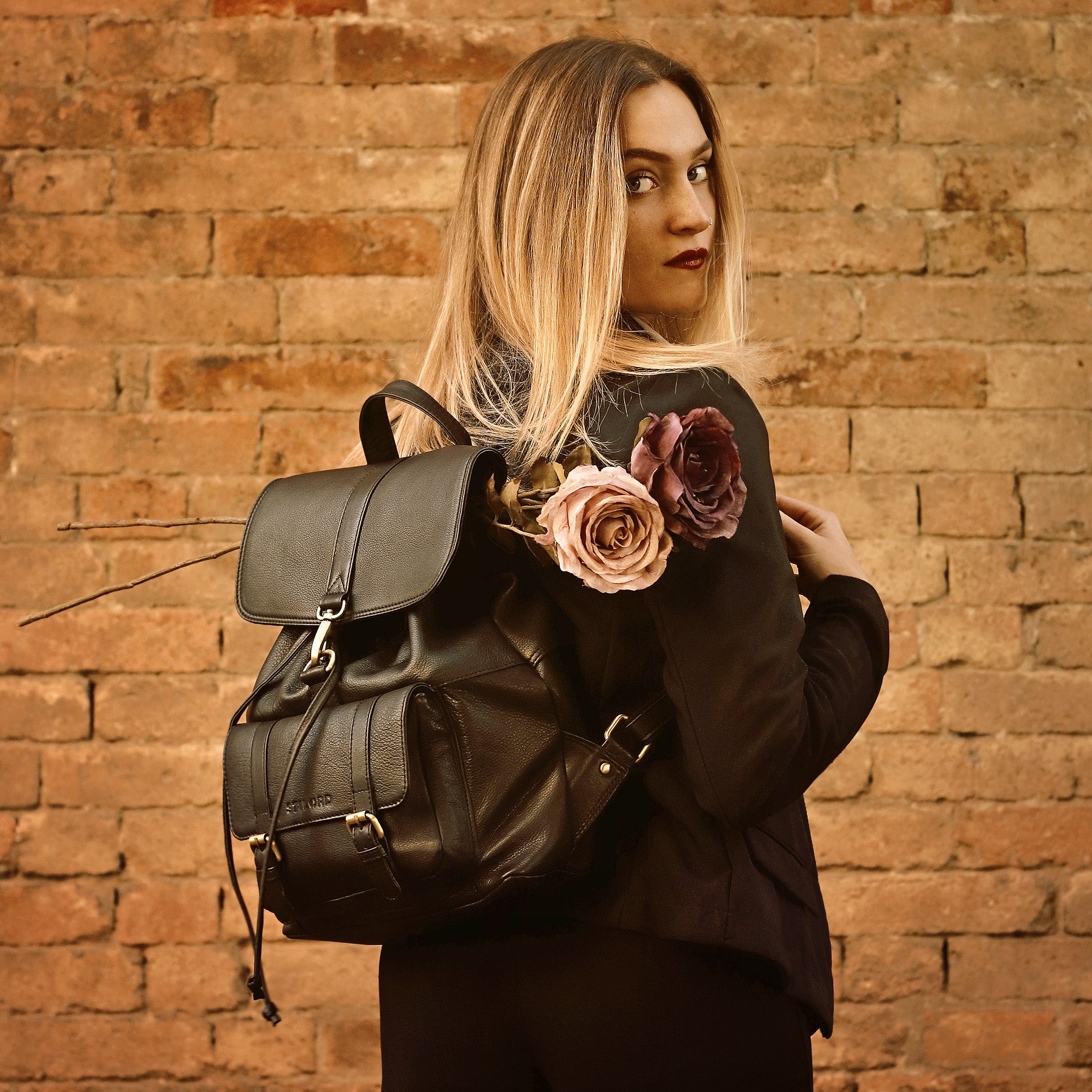 Damen Rucksack schwarz