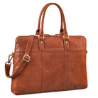 Leder Damen Laptoptasche 15.6 zoll groß cognac