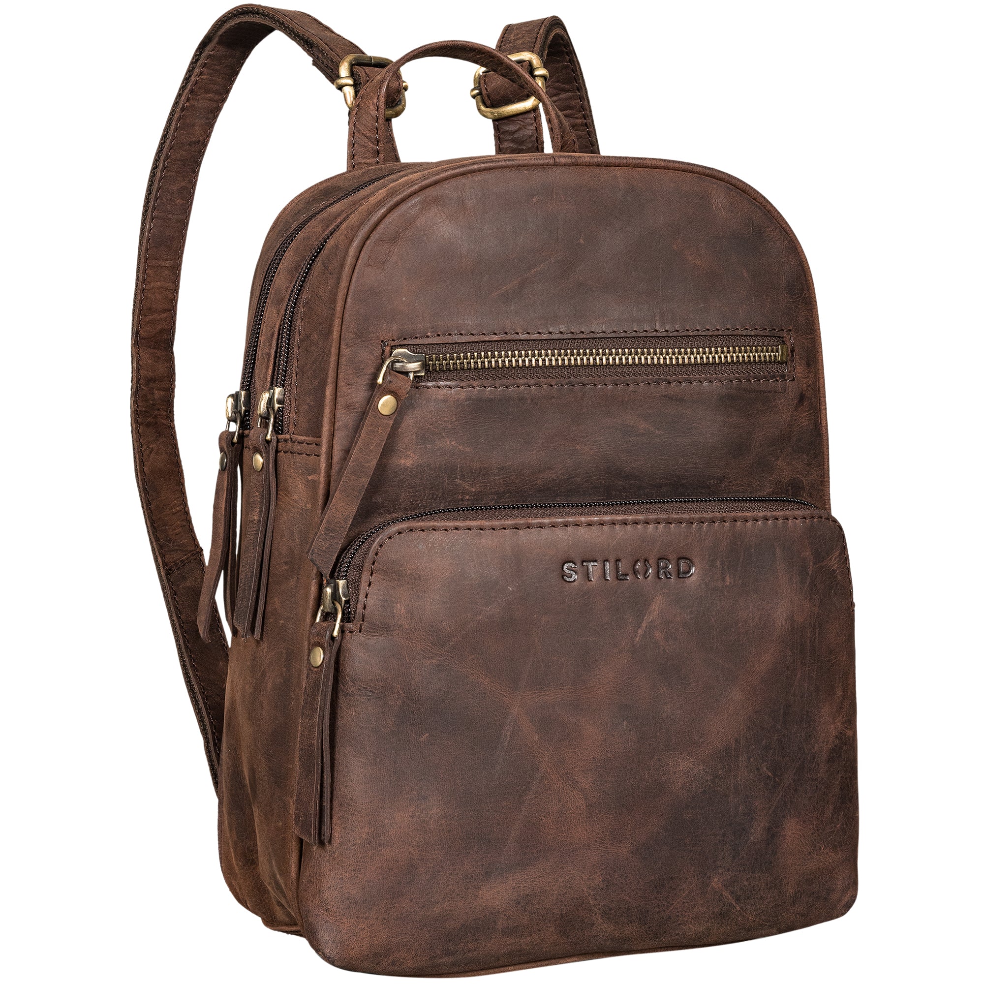 dunkel brauner leder rucksack damen klein