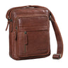 "Ivano" Kleine Heren Schoudertas Leder voor 10,9 Inch Tablet