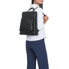 Damen Rucksack Echtleder Schwarz
