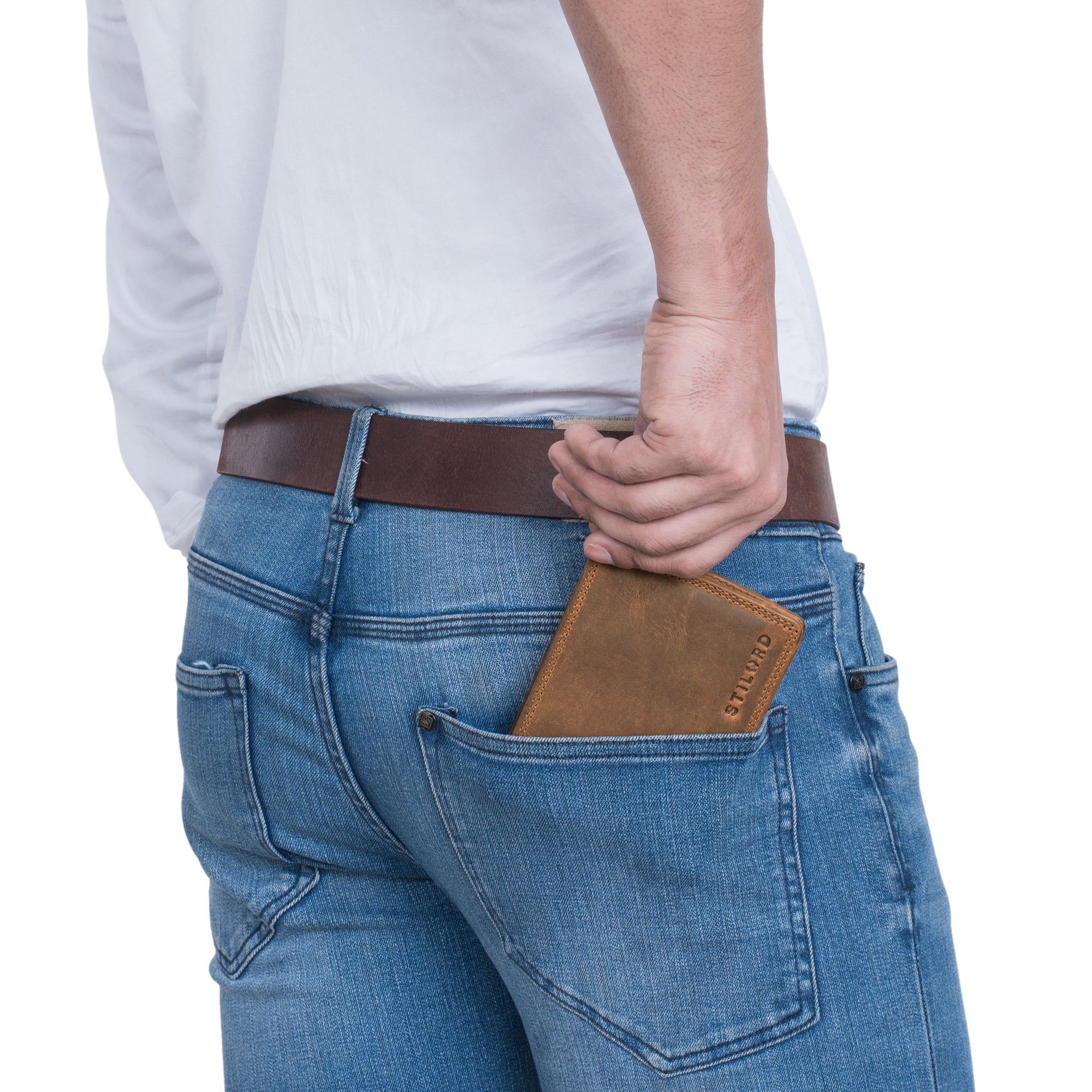 Leder Geldbörse Herren RFID Schutz