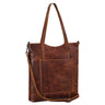 "Trixie" Grote Lederen Shopper Bag mit Rits - 13 Inch Laptop