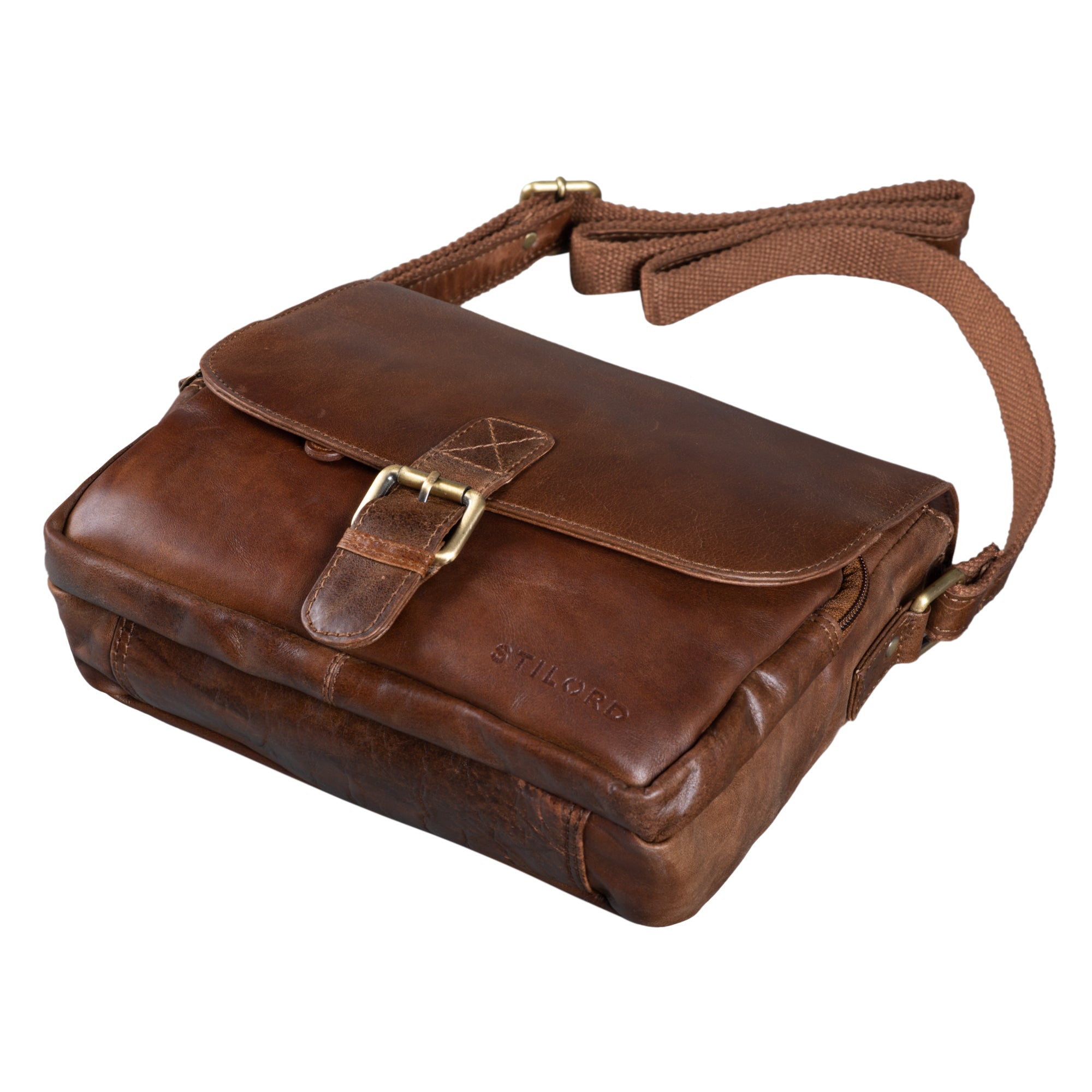 Kuriertasche klein Leder