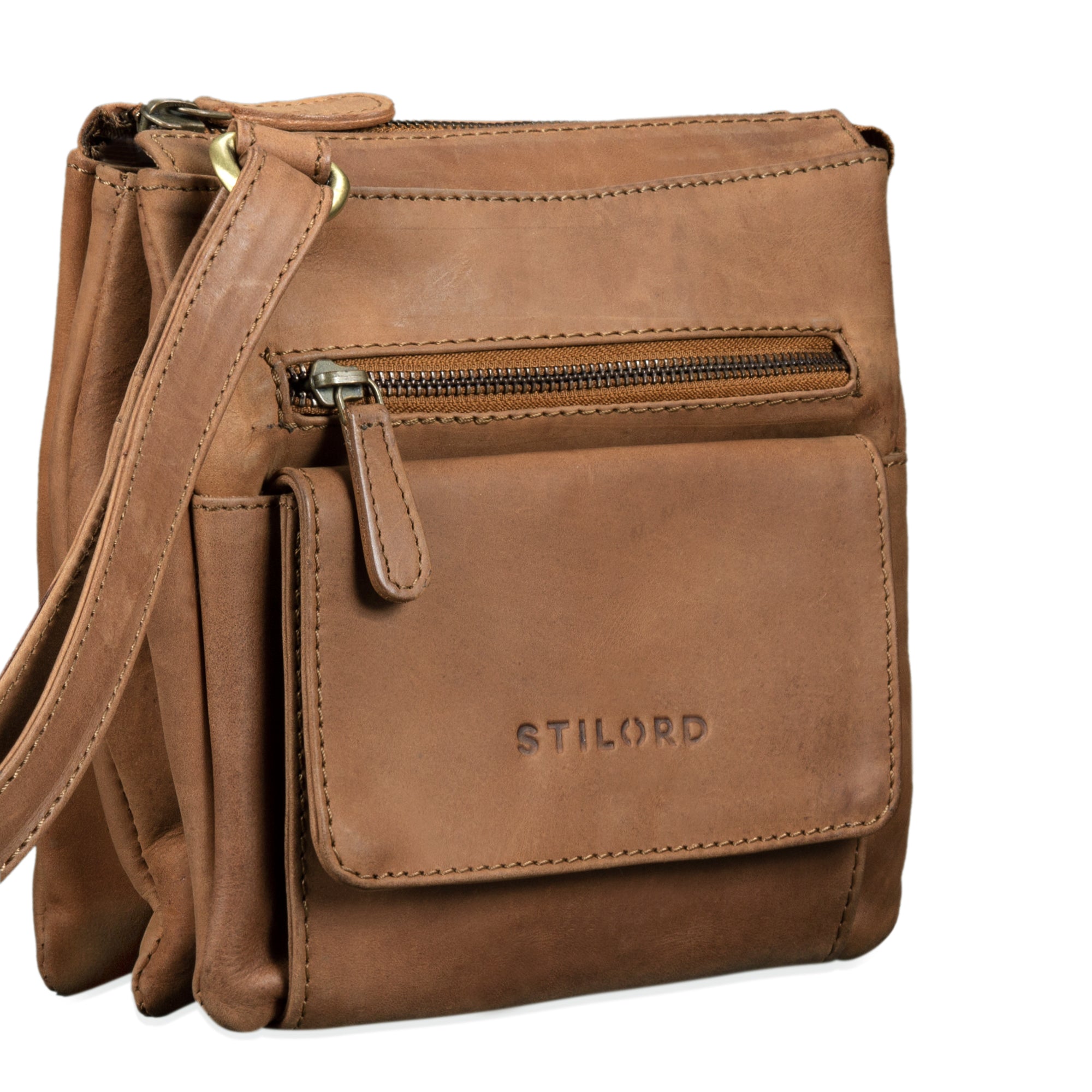 kleine Schultertasche für Frauen aus Leder