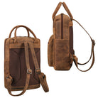damen rucksack echt leder  braun