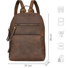 kleiner Dunkel Brauner Lederrucksack Damen
