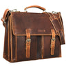 "Detroit" XL Leren Aktetas Heren met Laptopvak 16 Inch Vintage