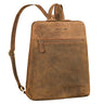 "Doris" Leren Rugzak Vrouwen Vintage