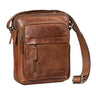 "Ivano" Kleine Heren Schoudertas Leder voor 10,9 Inch Tablet