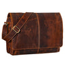"Alex" Vintage Lederen Shoudertas Mannen