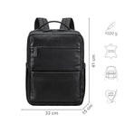 Leder Businessrucksack Herren schwarz