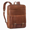 "Edwin" Vintage Business Rugzak Heren van Leer met veel vakken 15,6–16"