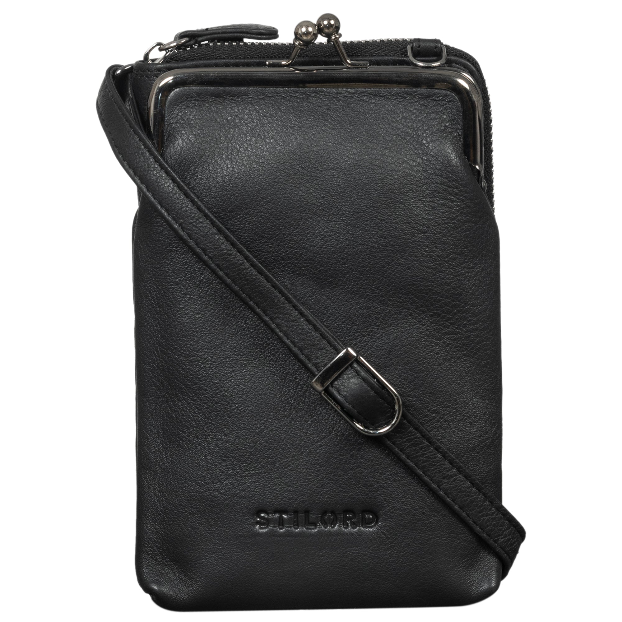 Brieftasche Leder Schwarz Klein