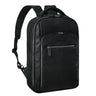 Schwarzer Lederrucksack Herren Echtleder mit Laptop Fach 15 - 16 zoll groß wasserdicht