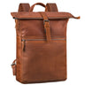 “Tacoma” Leren Rolltop Rugzak Dames Heren Voor 17-Inch Laptop – Unisex Vintage Leren Rugtas