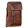 "Mael" 2-in-1 Leren Borstzakje Heren Vintage Riemtas voor Mobiele Telefoon