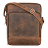 "Faro" Vintage Schoudertas voor Mannen Klein Leren Messenger Bag