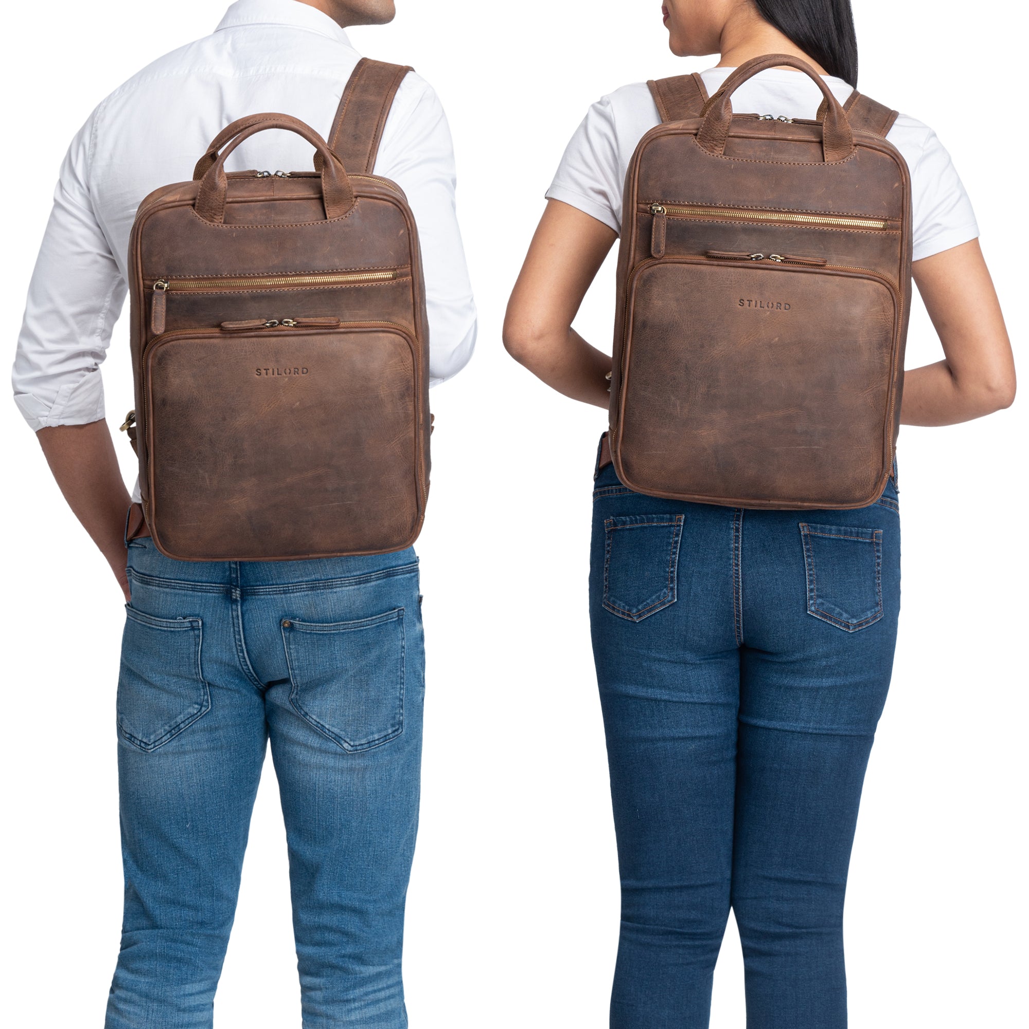 Lederrucksack viele Fächer Vintage